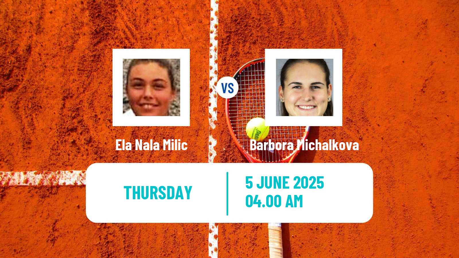Tennis ITF W15 Osijek Women Ela Nala Milic - Barbora Michalkova