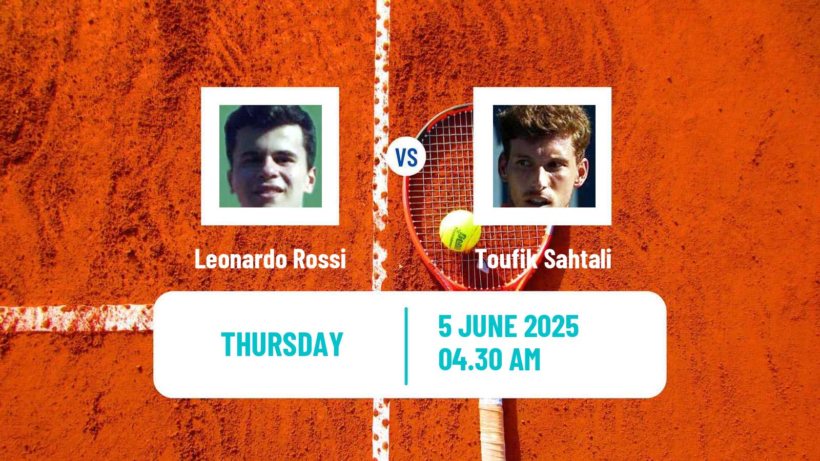 Tennis ITF M15 Monastir 22 Men Leonardo Rossi - Toufik Sahtali