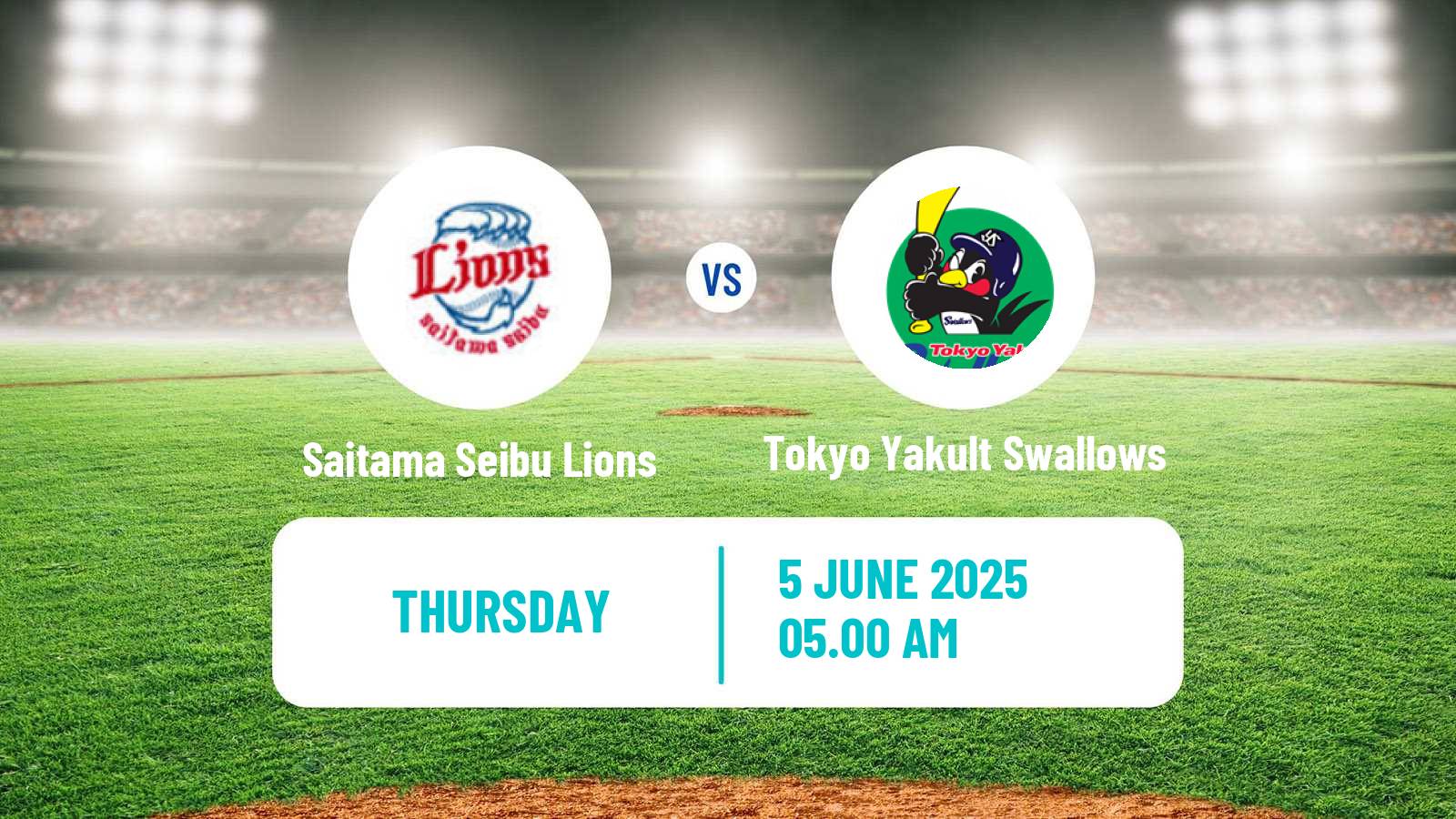 Baseball NPB Saitama Seibu Lions - Tokyo Yakult Swallows
