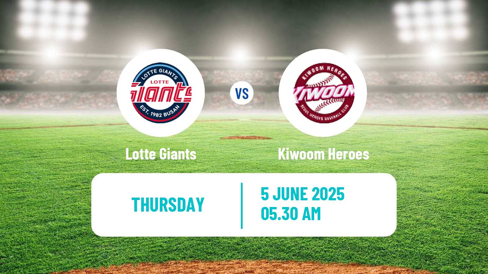 Baseball KBO Lotte Giants - Kiwoom Heroes