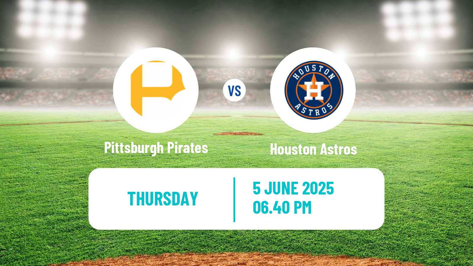 Baseball MLB Pittsburgh Pirates - Houston Astros