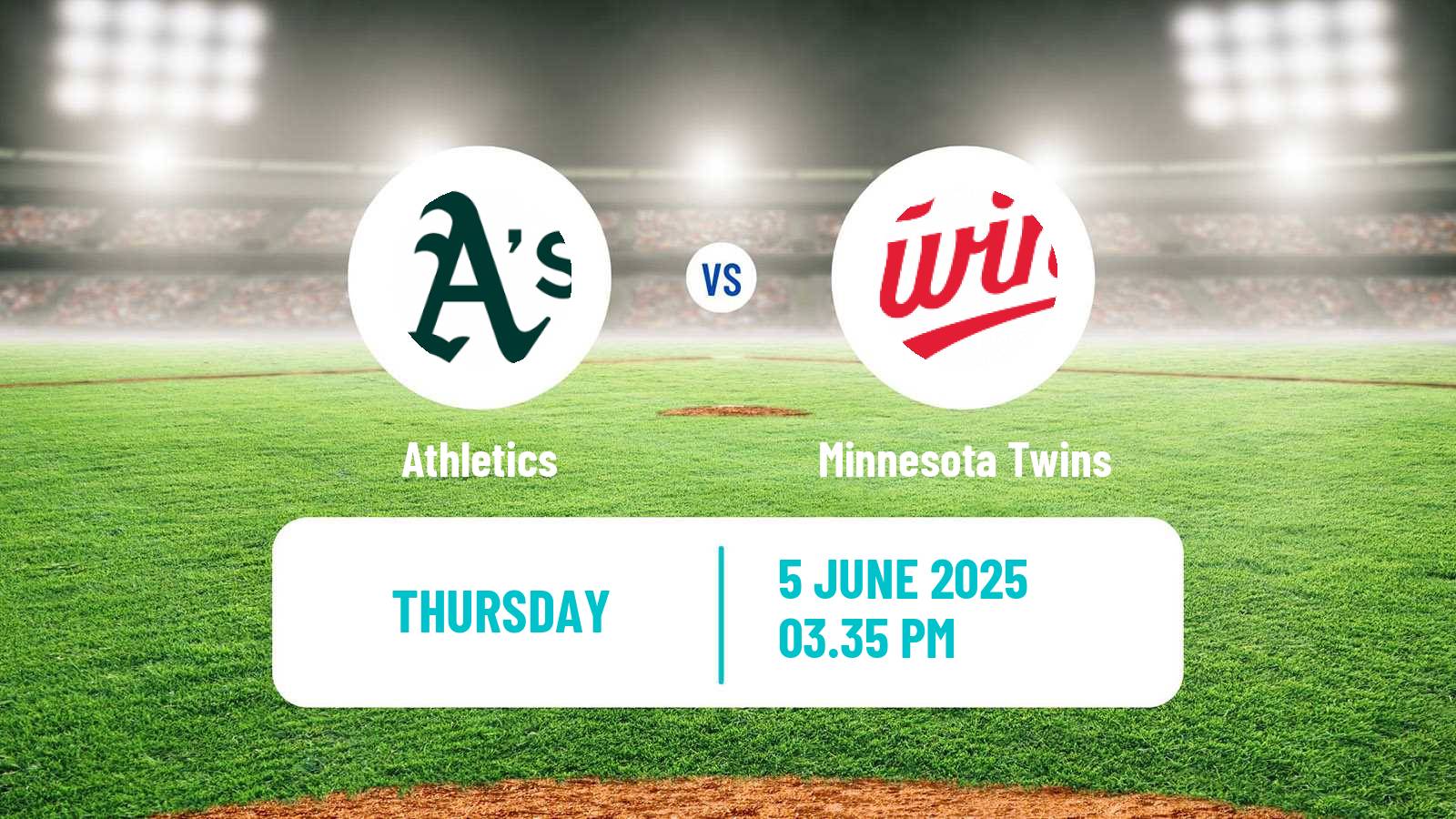 Baseball MLB Athletics - Minnesota Twins