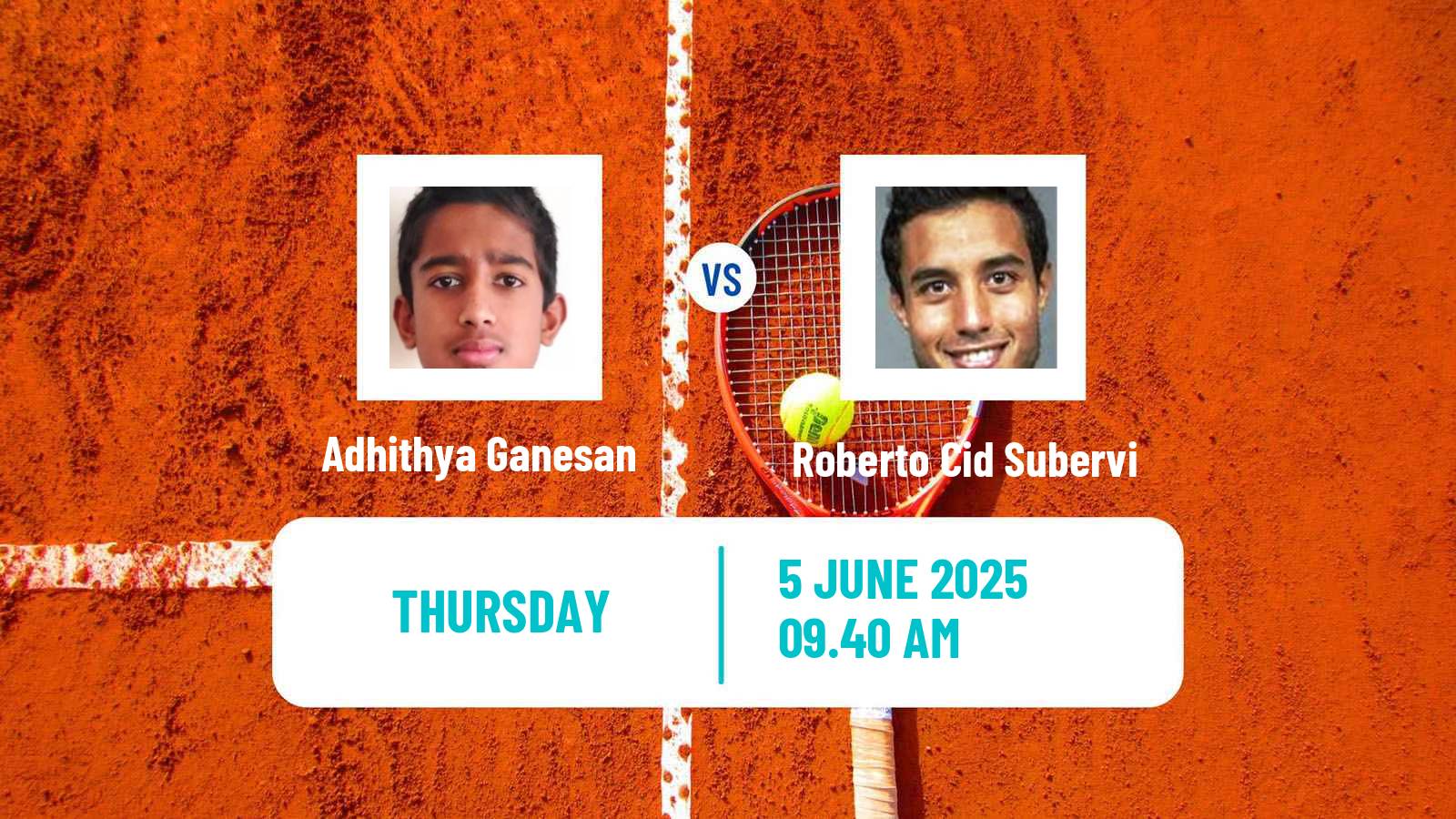 Tennis ITF M25 Santo Domingo 3 Men Adhithya Ganesan - Roberto Cid Subervi