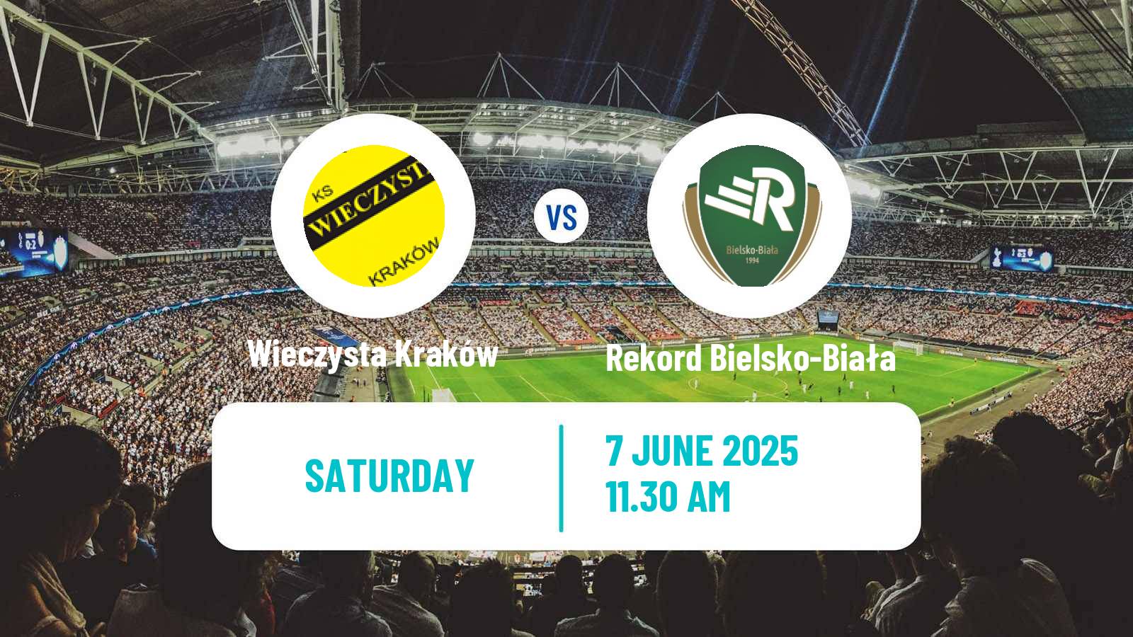 Soccer Polish Division 2 Wieczysta Kraków - Rekord Bielsko-Biała