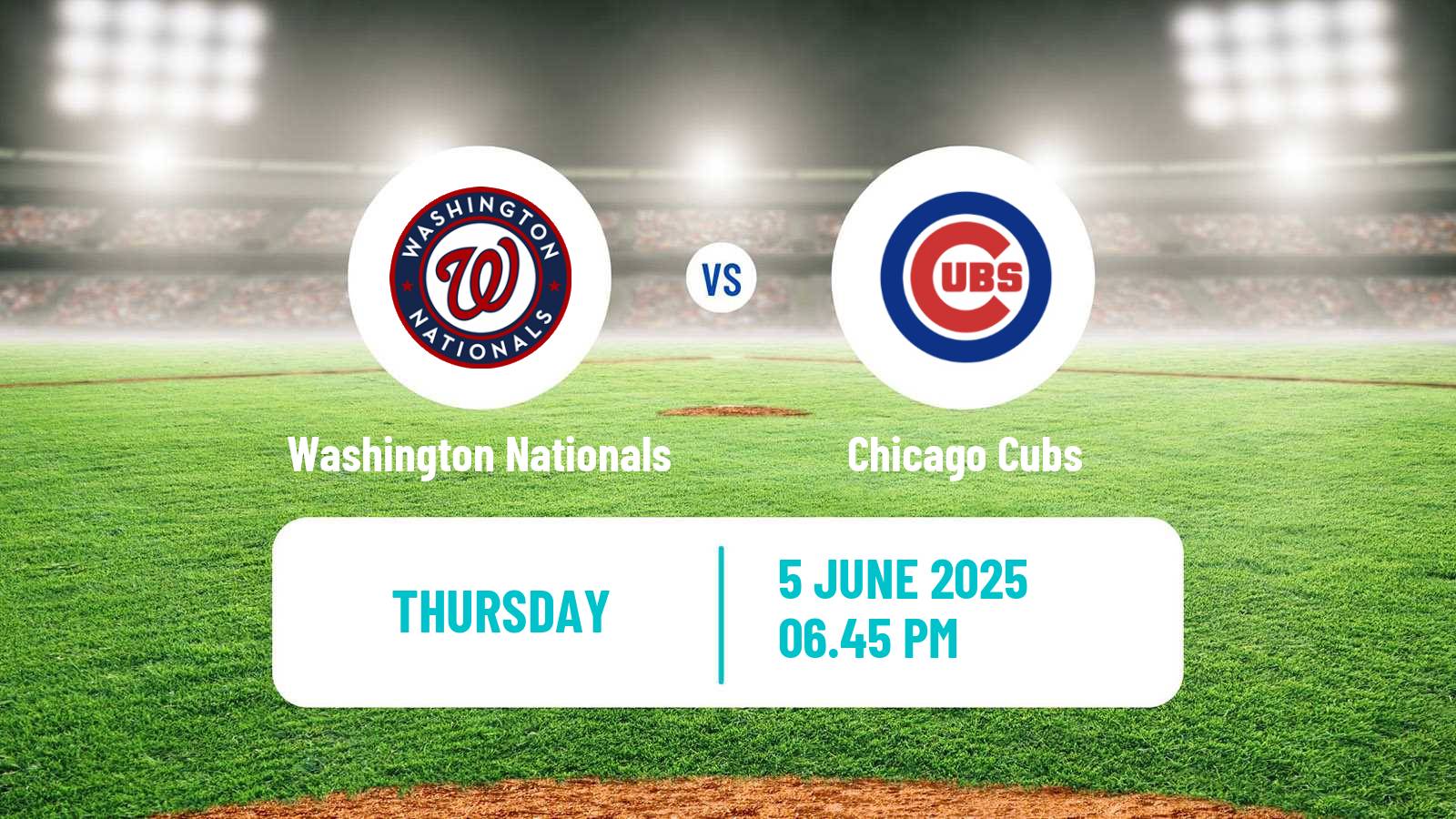 Baseball MLB Washington Nationals - Chicago Cubs