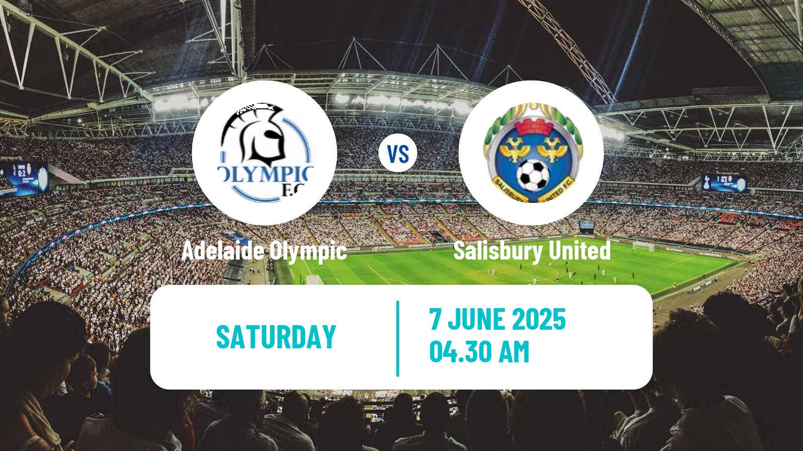 Soccer Australian SA State League Adelaide Olympic - Salisbury United