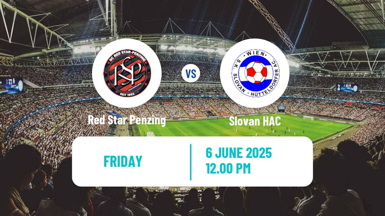 Soccer Austrian Landesliga Wien Red Star Penzing - Slovan HAC