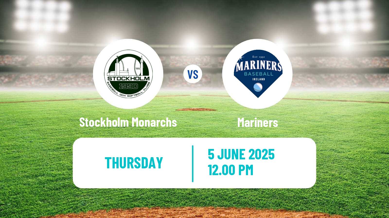 Baseball  Federations Cup Baseball Stockholm Monarchs - Mariners