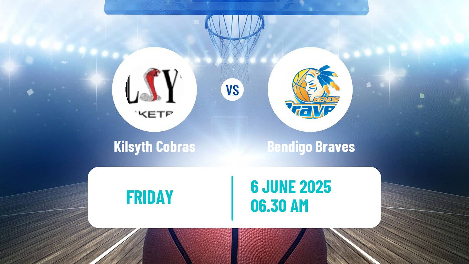 Basketball Australian NBL1 South Kilsyth Cobras - Bendigo Braves