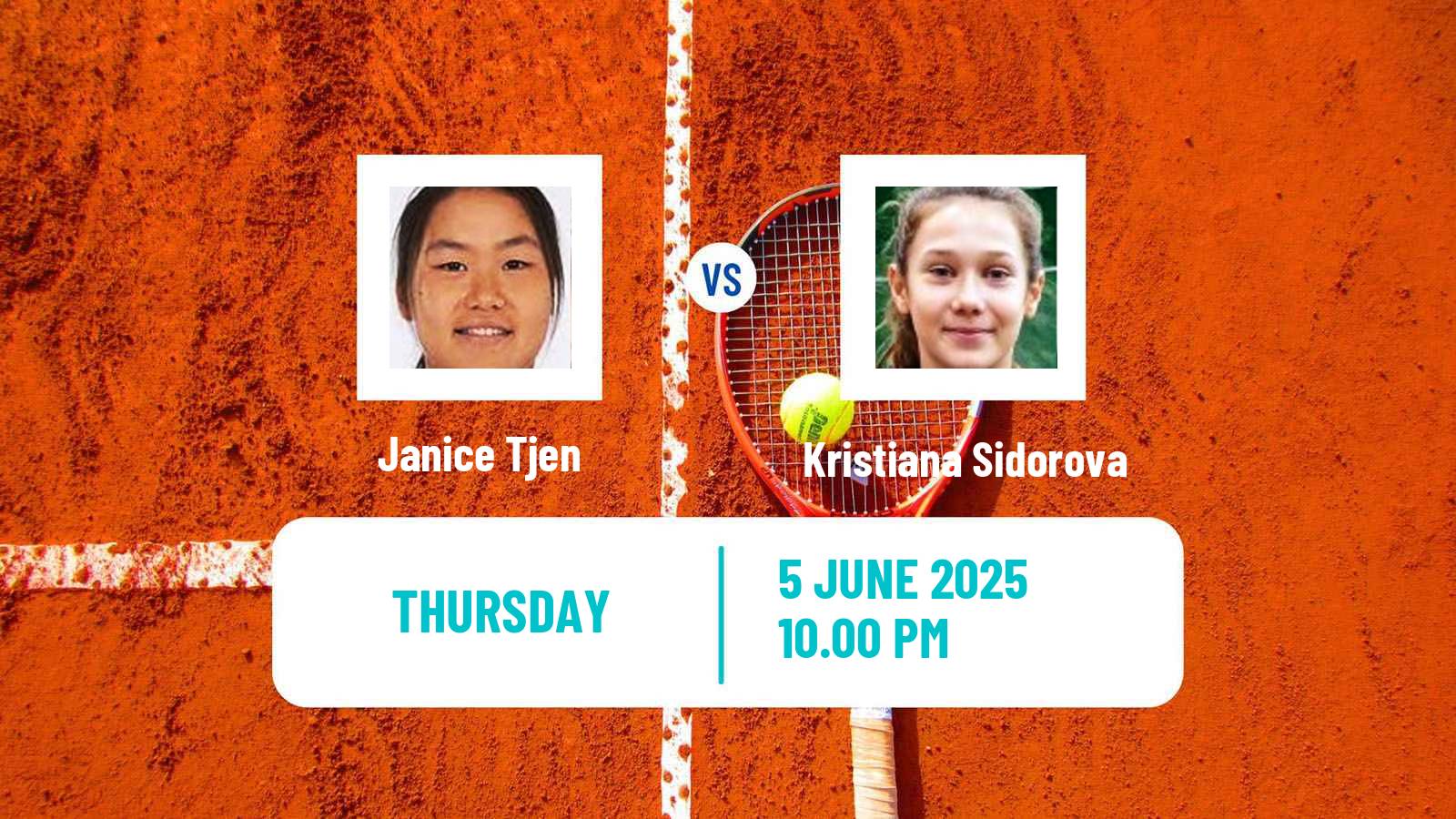Tennis ITF W15 Maanshan 6 Women Janice Tjen - Kristiana Sidorova