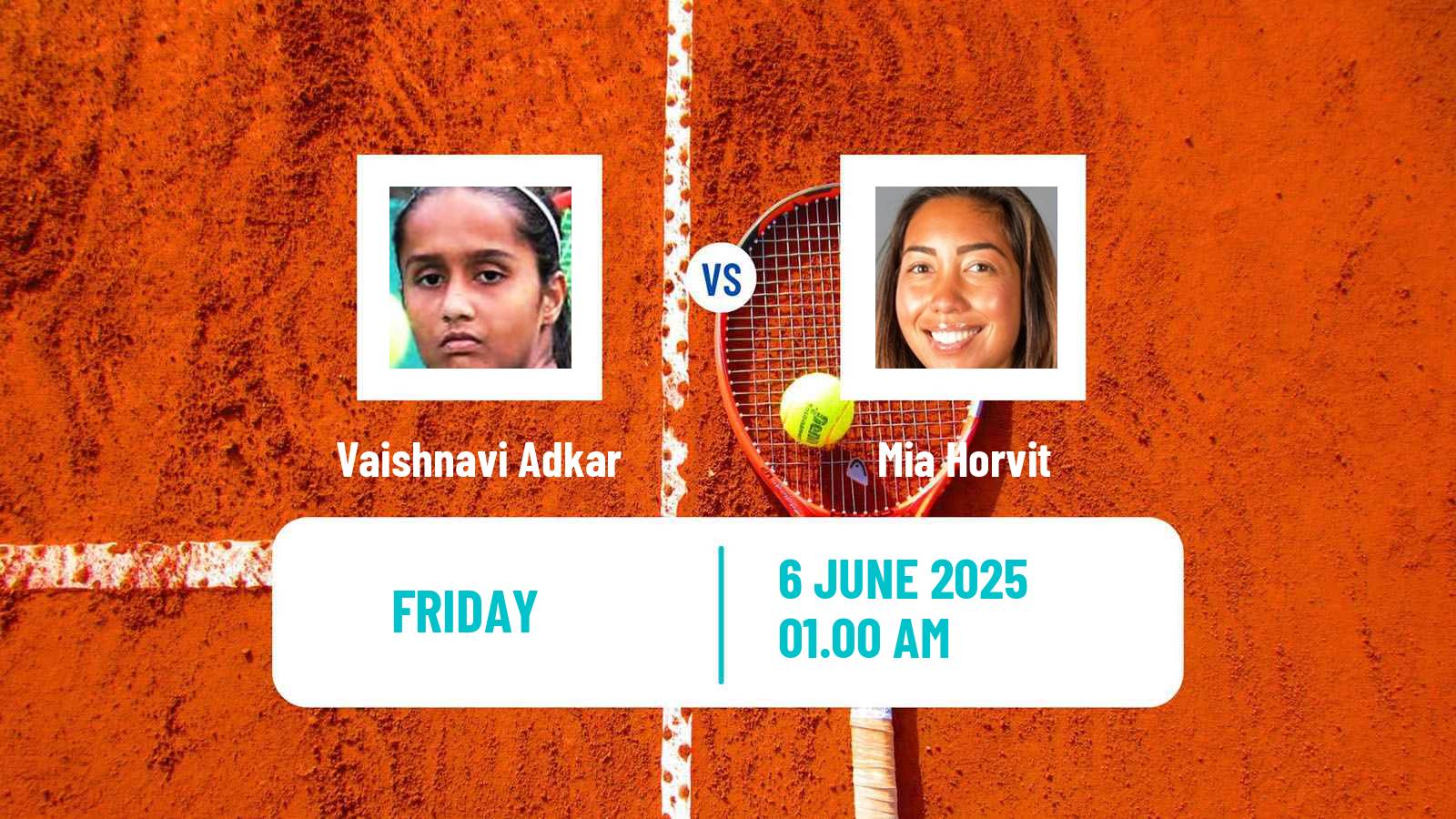 Tennis ITF W15 Tashkent Women Vaishnavi Adkar - Mia Horvit