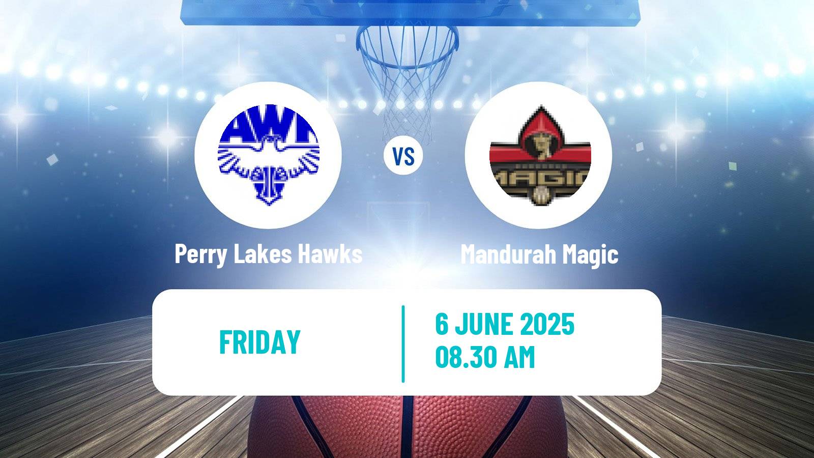 Basketball Australian NBL1 West Perry Lakes Hawks - Mandurah Magic