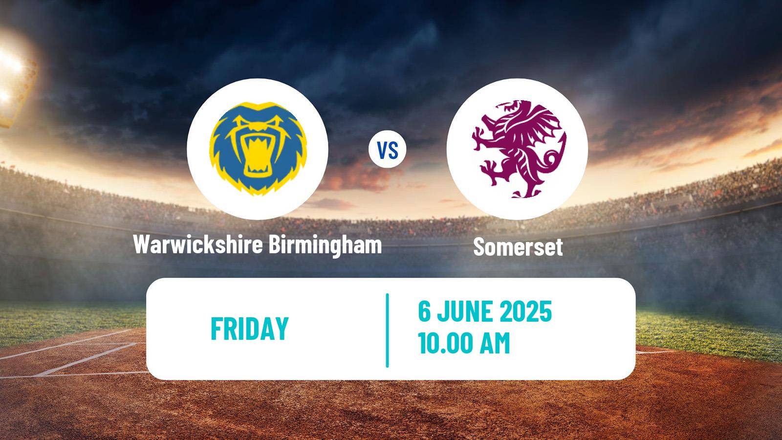 Cricket Vitality Blast Women Warwickshire Birmingham - Somerset