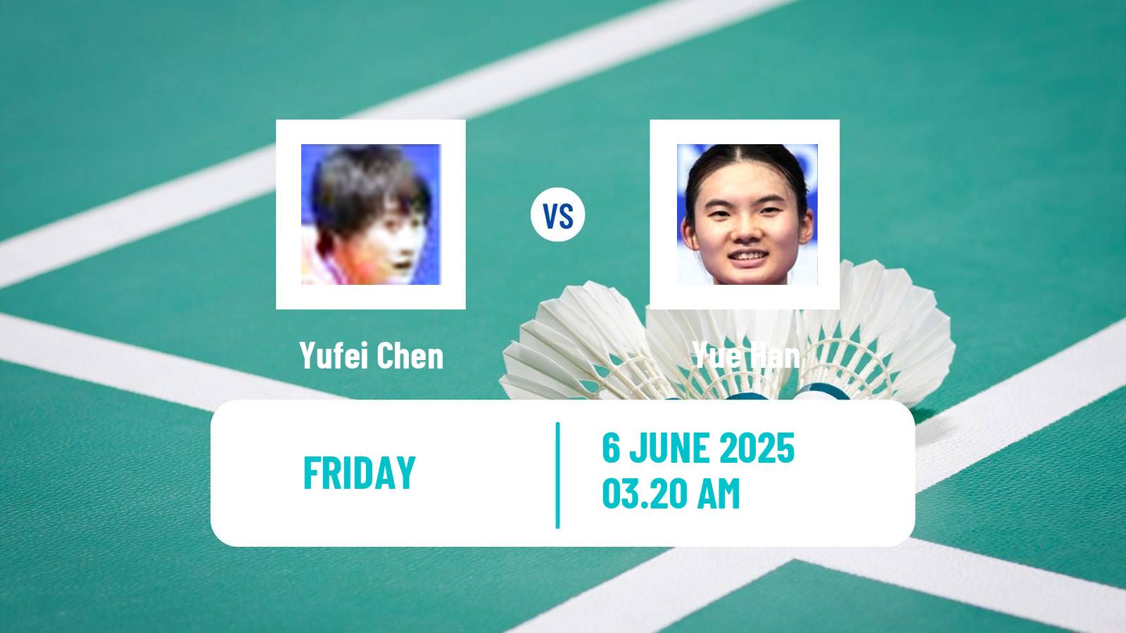 Badminton BWF World Tour Indonesia Open Women Yufei Chen - Yue Han