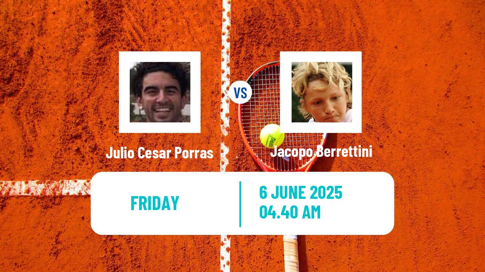 Tennis ITF M25 Cordoba Men Julio Cesar Porras - Jacopo Berrettini