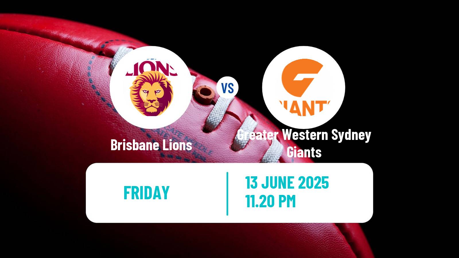 Aussie rules AFL Brisbane Lions - Greater Western Sydney Giants