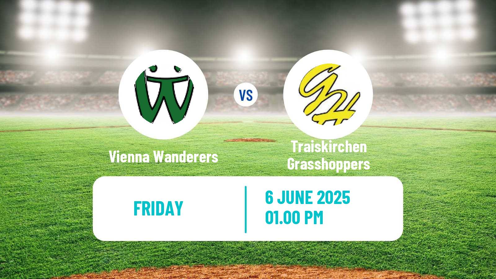 Baseball Austrian Bundesliga Baseball Vienna Wanderers - Traiskirchen Grasshoppers