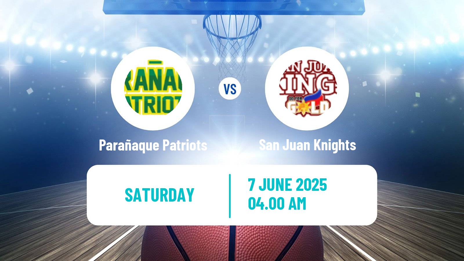 Basketball Philippines MBPL  Parañaque Patriots - San Juan Knights