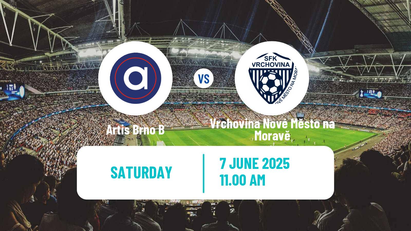 Soccer Czech Division D Artis Brno B - Vrchovina Nové Město na Moravě