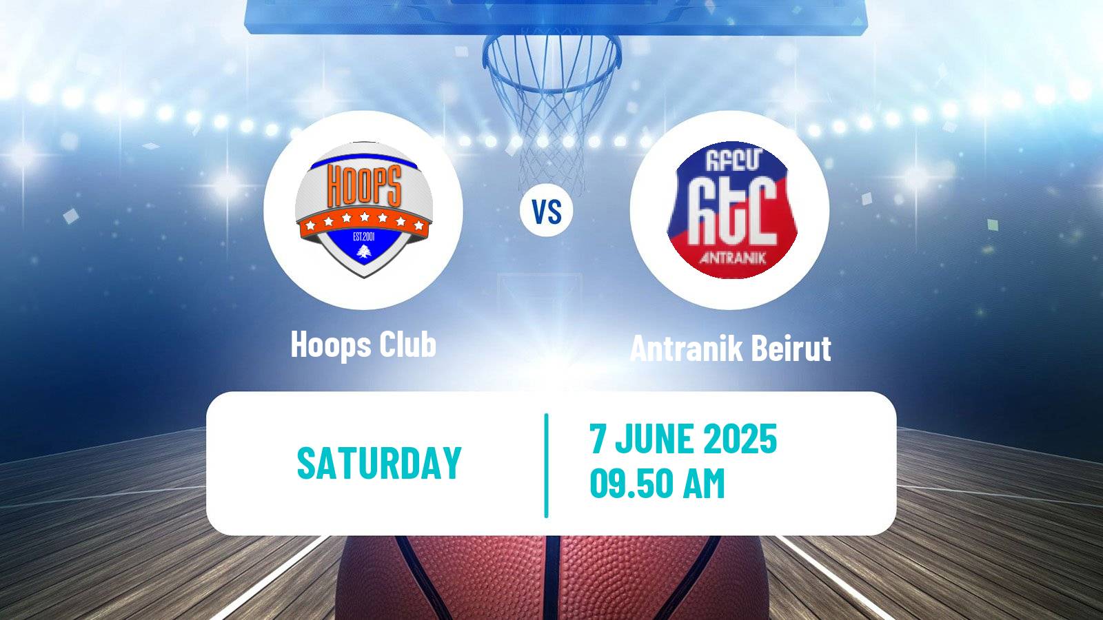 Basketball Lebanese Division 1 Basketball Hoops - Antranik Beirut