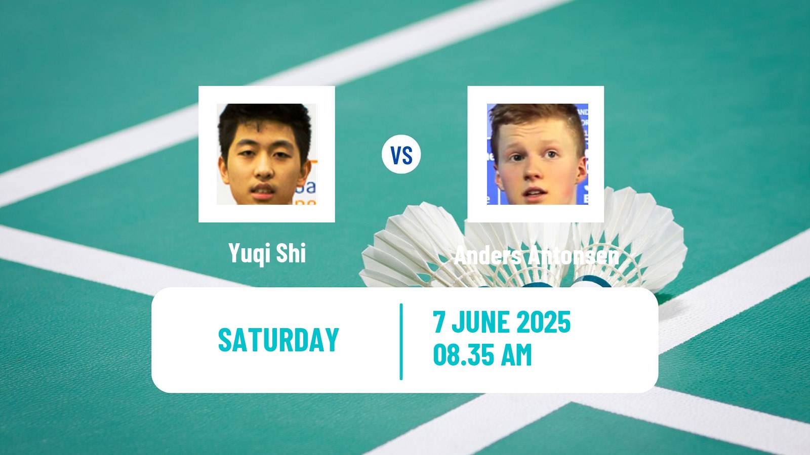 Badminton BWF World Tour Indonesia Open Men Yuqi Shi - Anders Antonsen