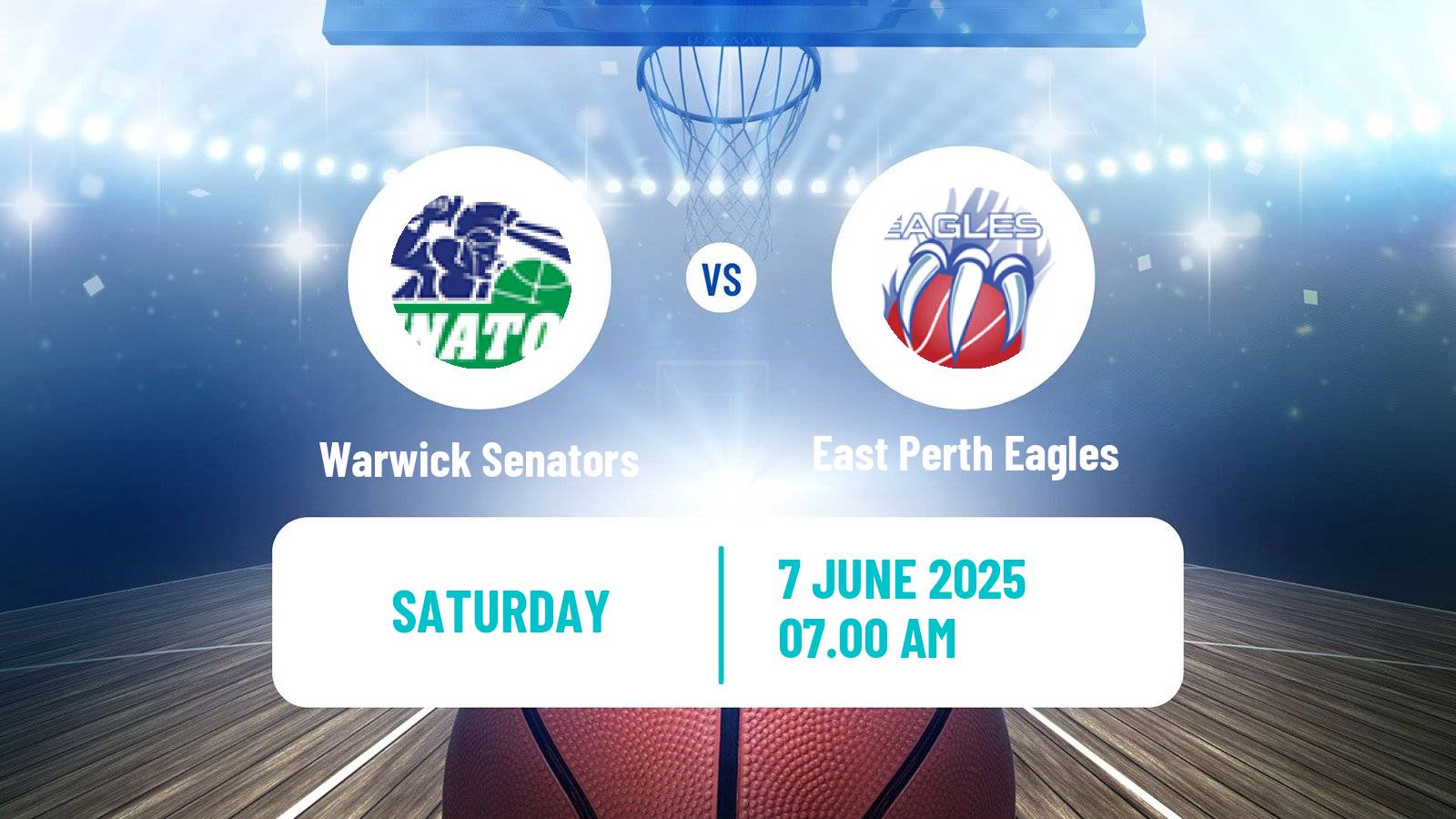 Basketball Australian NBL1 West Warwick Senators - East Perth Eagles
