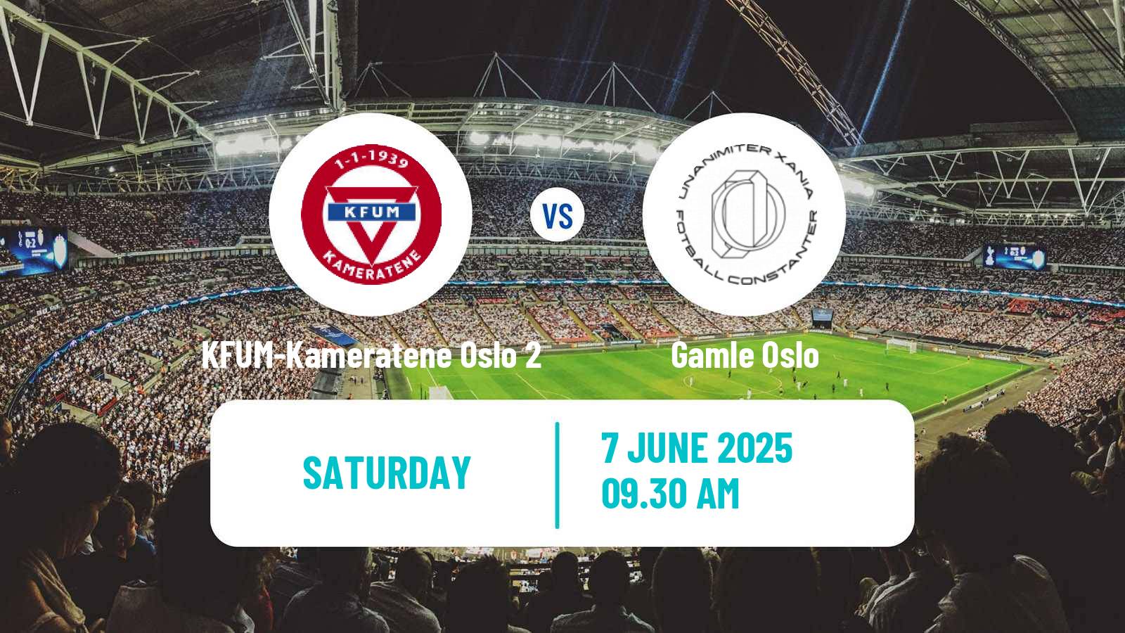 Soccer Norwegian Division 3 - Group 1 KFUM-Kameratene Oslo 2 - Gamle Oslo