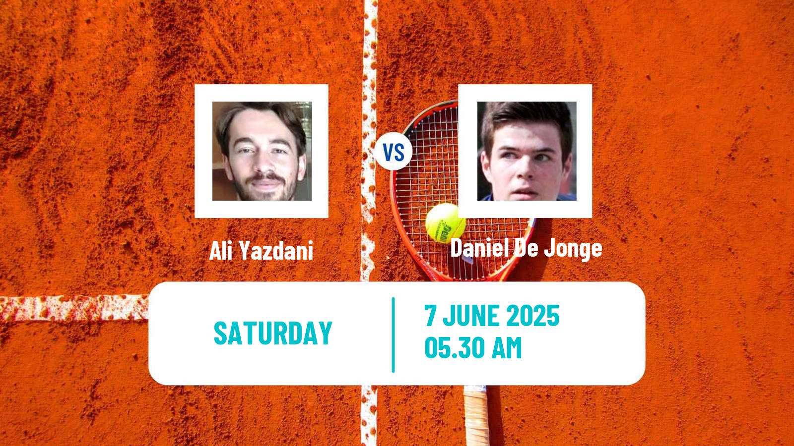 Tennis ITF M15 Kayseri 2 Men Ali Yazdani - Daniel De Jonge