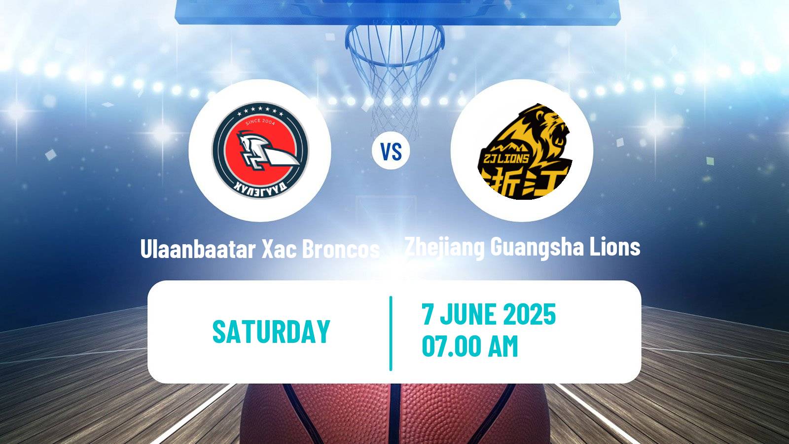 Basketball Asia Champions League Basketball Ulaanbaatar Xac Broncos - Zhejiang Guangsha Lions