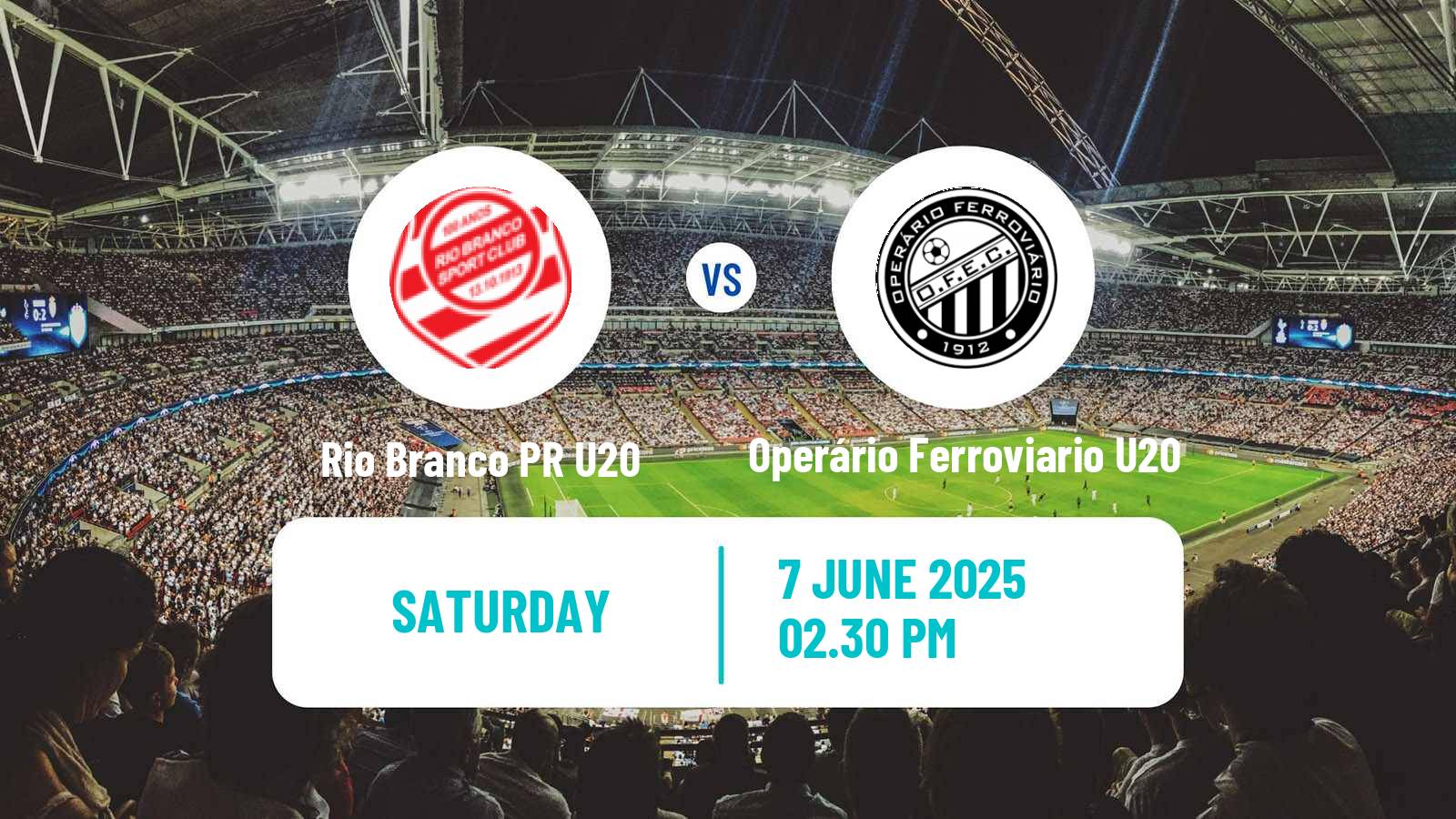 Soccer Brazilian Paranaense U20 Rio Branco PR U20 - Operário Ferroviario U20