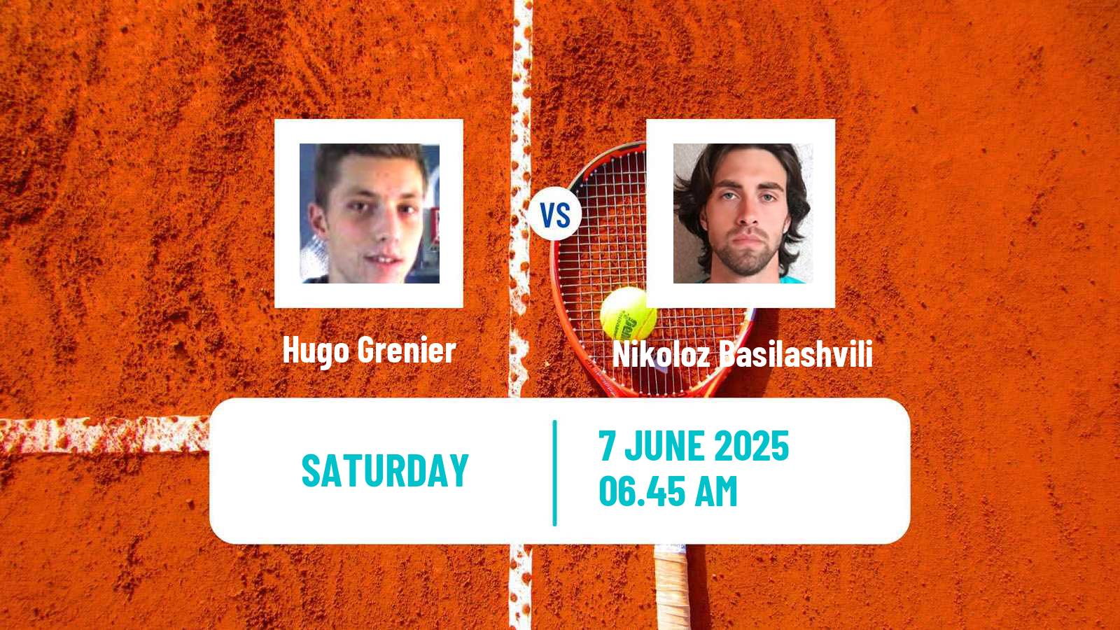 Tennis ATP Stuttgart Hugo Grenier - Nikoloz Basilashvili