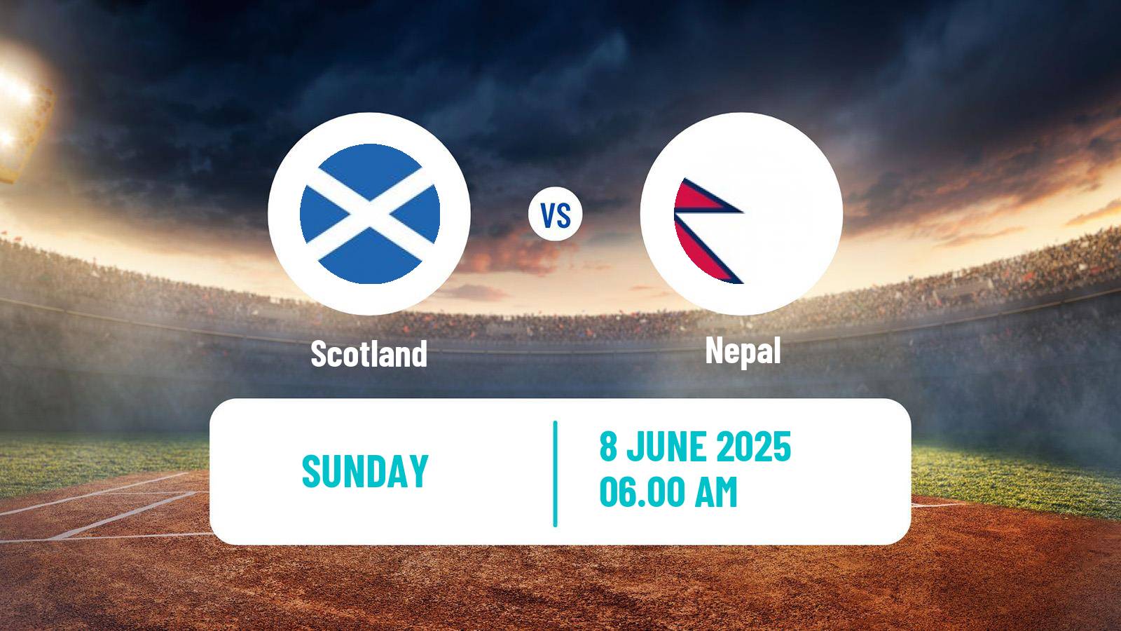 Cricket ICC Cricket World Cup League 2 Scotland - Nepal