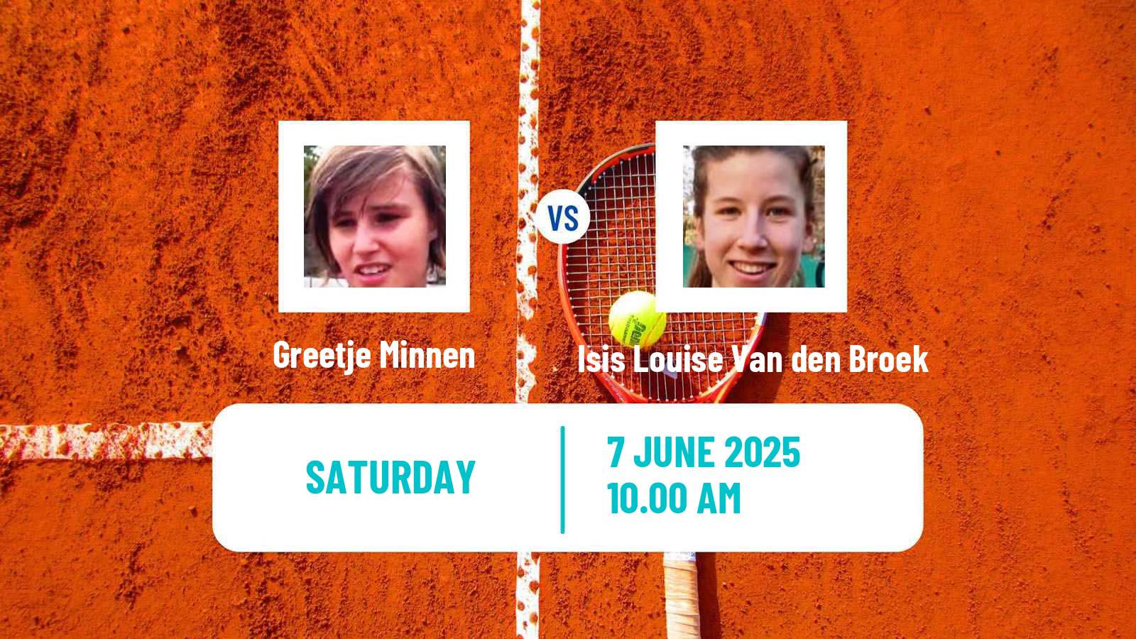 Tennis WTA Hertogenbosch Greetje Minnen - Isis Louise Van den Broek