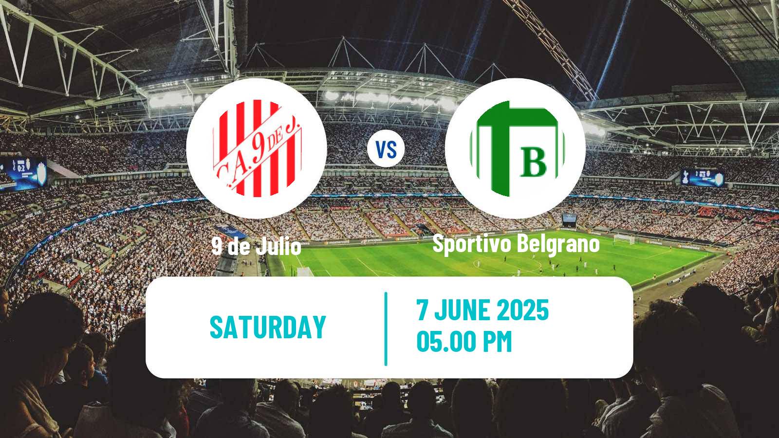 Soccer Argentinian Torneo Federal 9 de Julio - Sportivo Belgrano