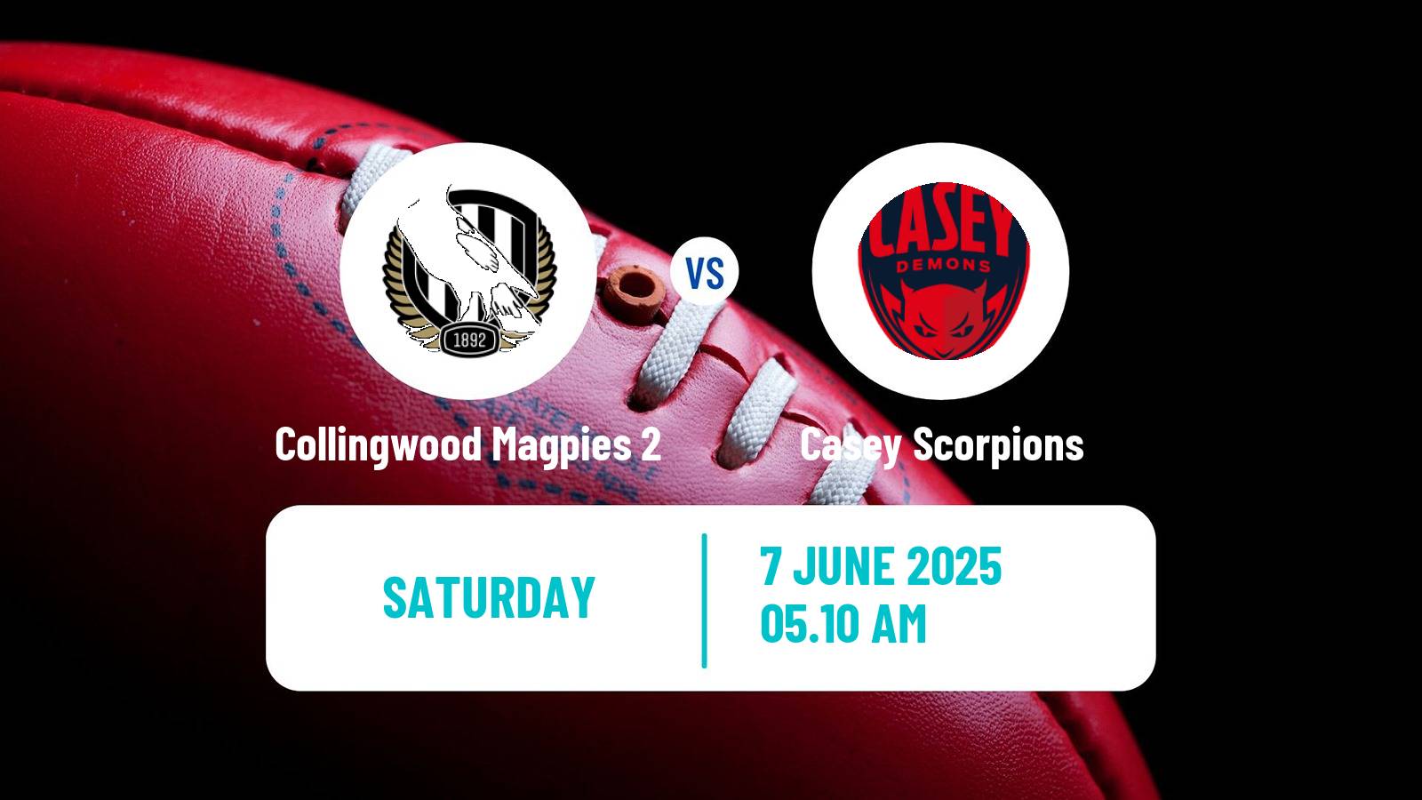 Aussie rules VFL Collingwood Magpies 2 - Casey Scorpions