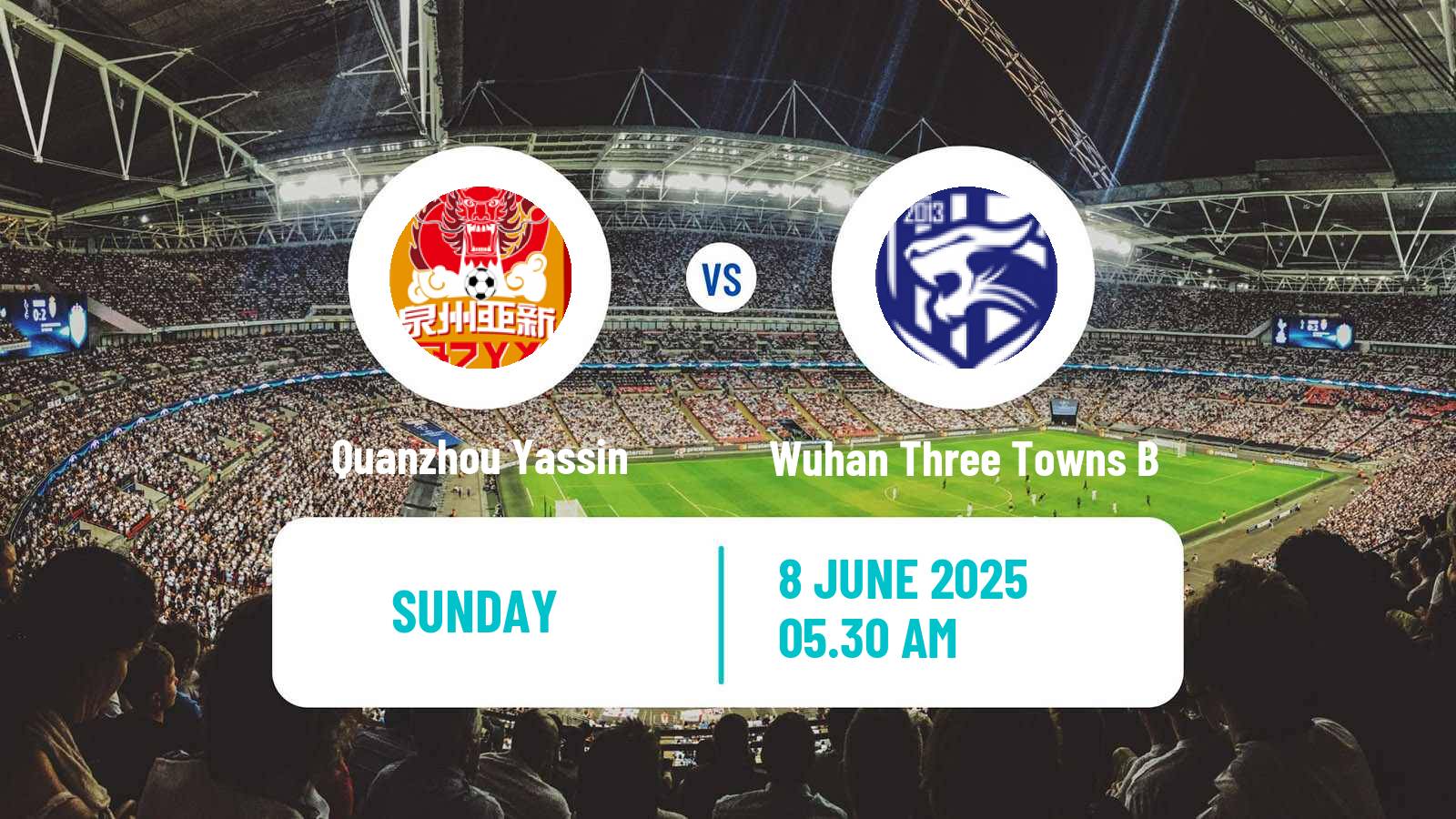 Soccer Chinese Yi League Quanzhou Yassin - Wuhan Three Towns B