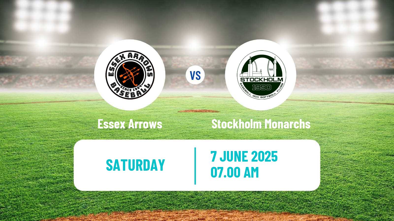 Baseball  Federations Cup Baseball Essex Arrows - Stockholm Monarchs
