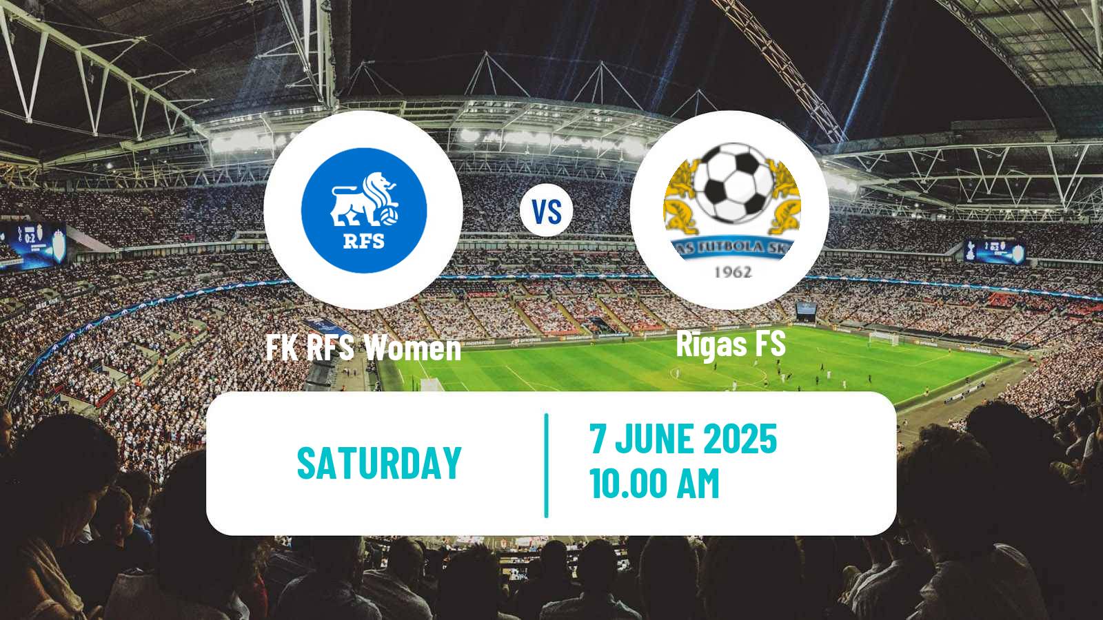 Soccer Latvian 1 Liga Women RFS - Rīgas FS