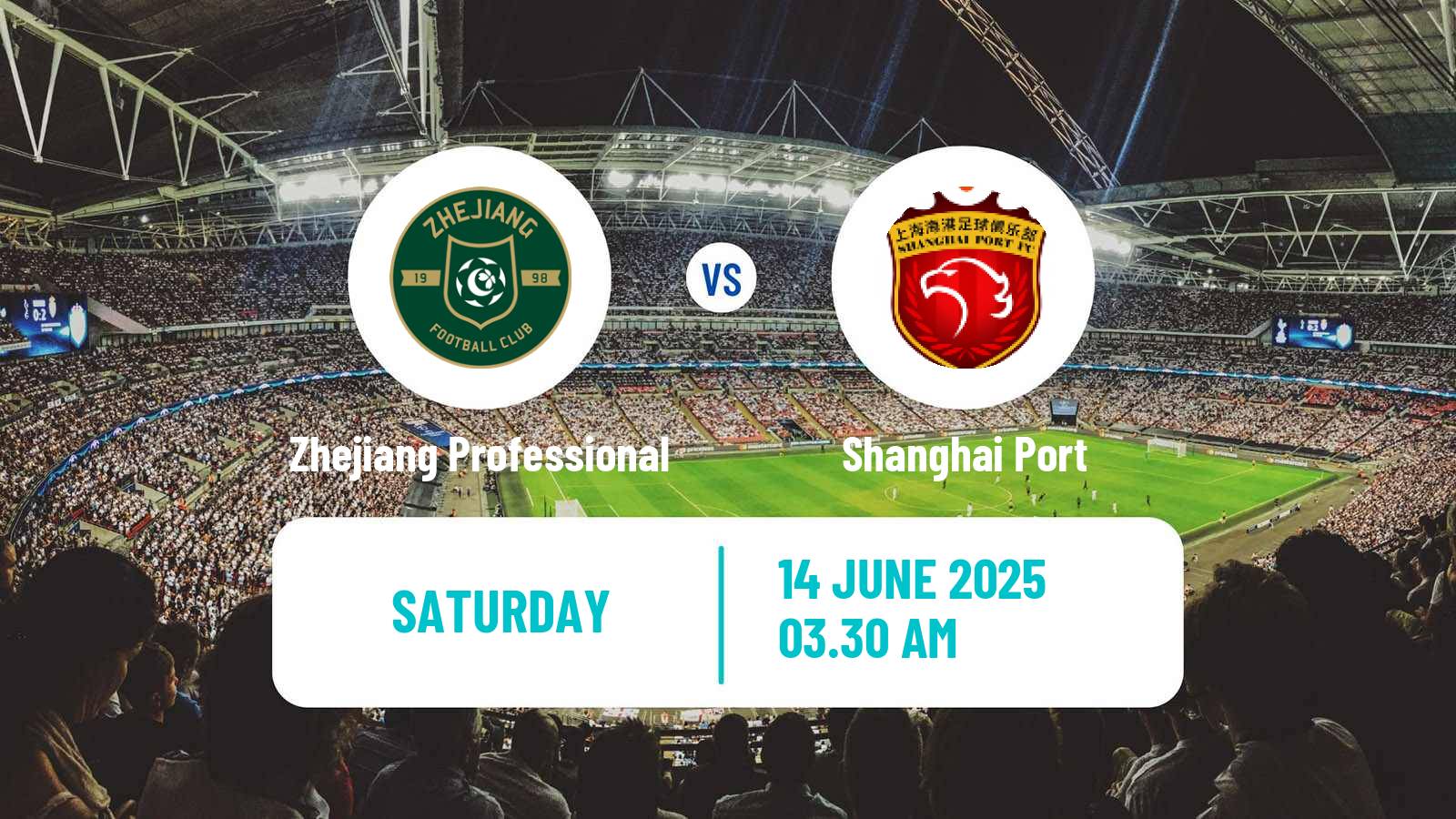 Soccer Chinese Super League Zhejiang Professional - Shanghai Port