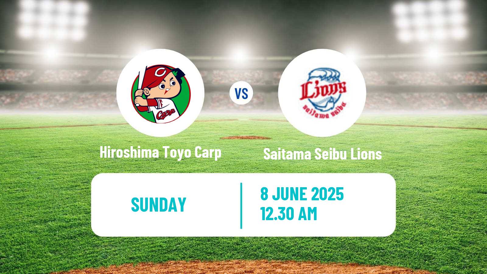 Baseball NPB Hiroshima Toyo Carp - Saitama Seibu Lions