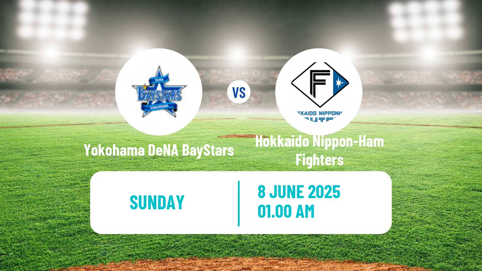 Baseball NPB Yokohama DeNA BayStars - Hokkaido Nippon-Ham Fighters