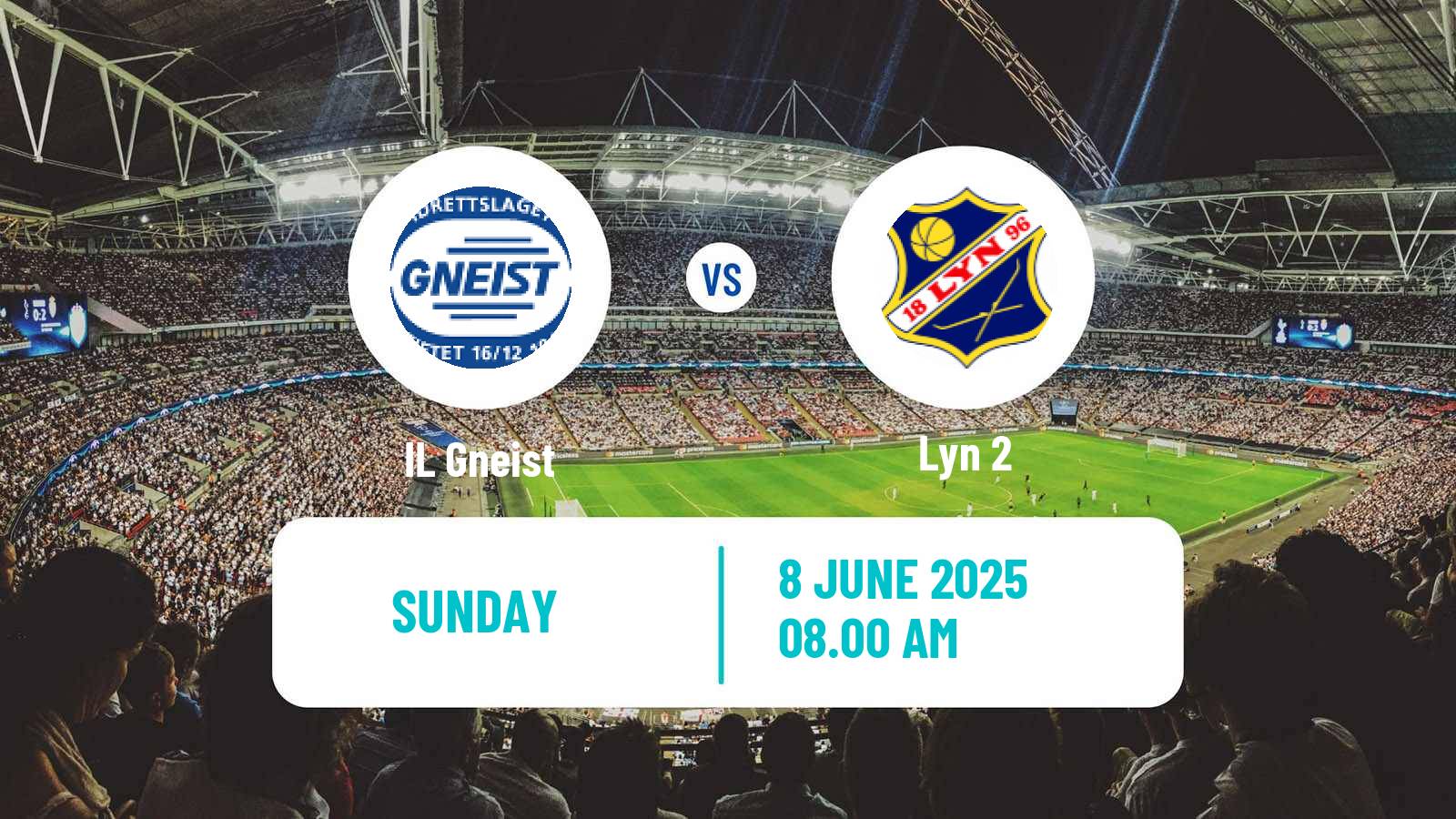Soccer Norwegian Division 3 - Group 4 Gneist - Lyn 2
