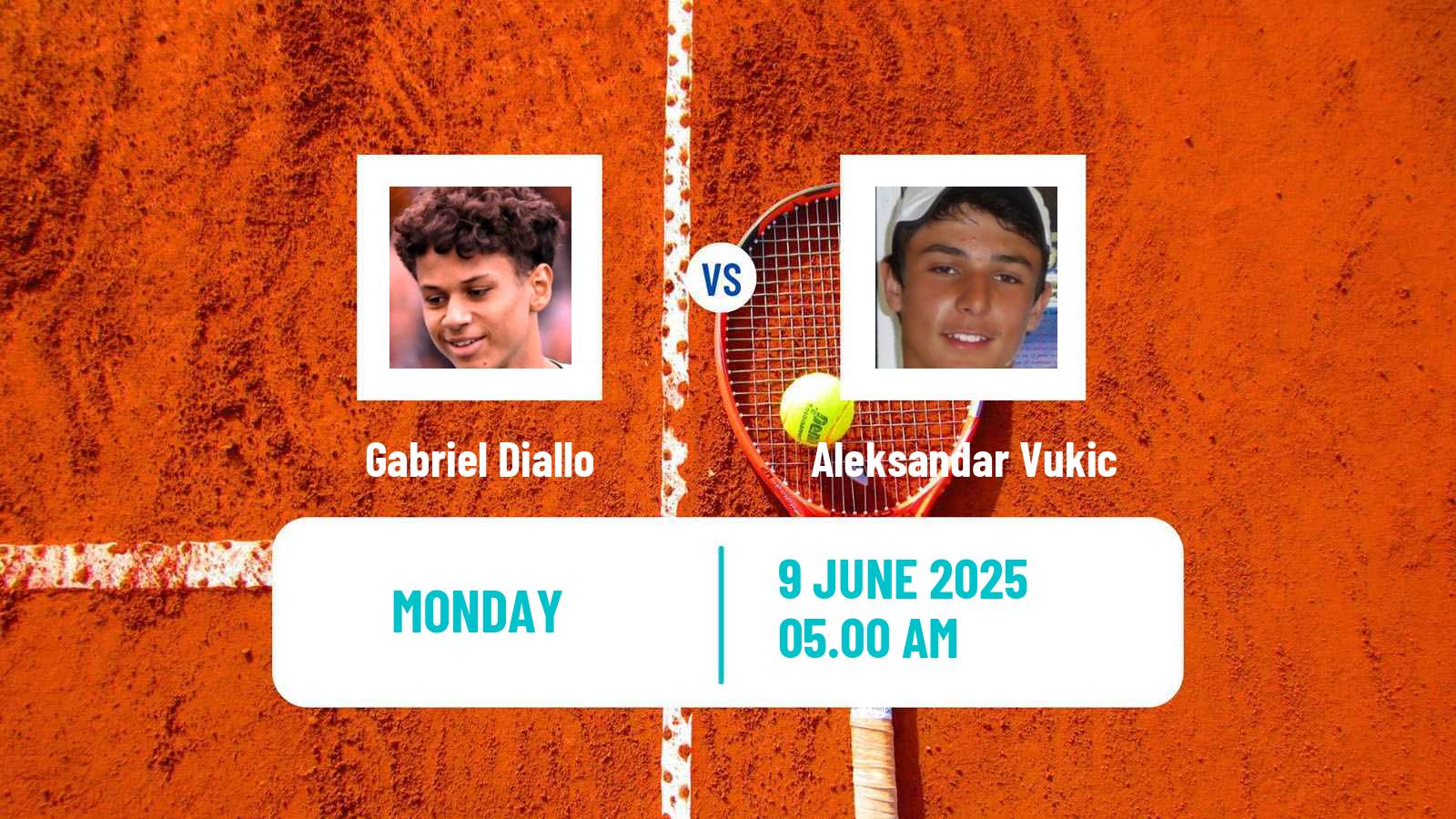 Tennis ATP Hertogenbosch Gabriel Diallo - Aleksandar Vukic