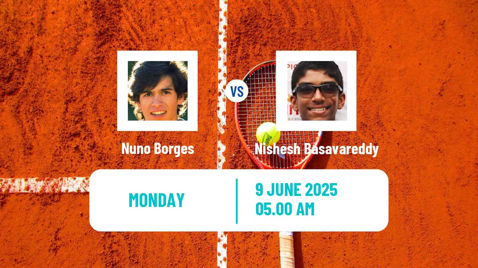 Tennis ATP Hertogenbosch Nuno Borges - Nishesh Basavareddy