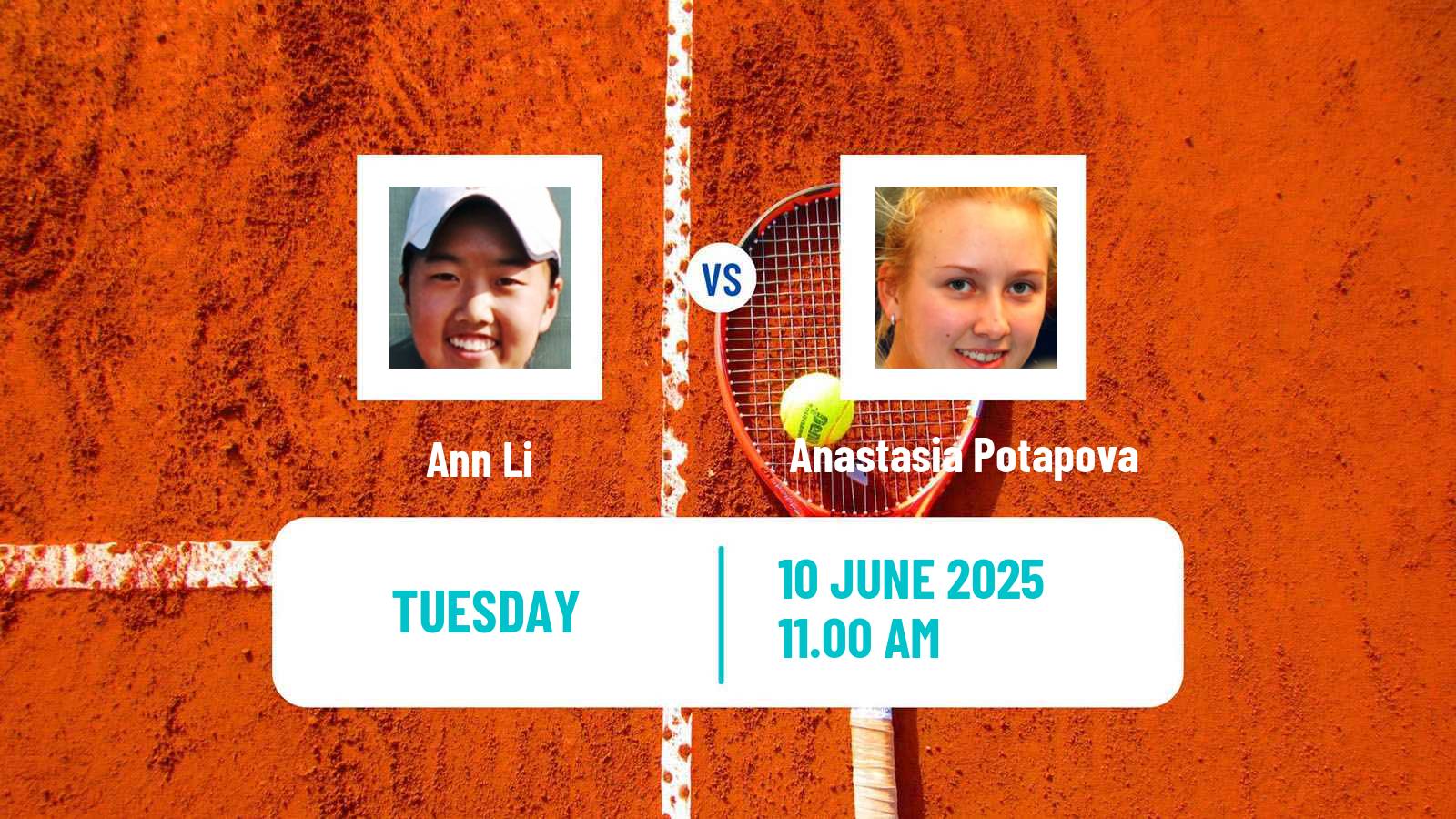 Tennis WTA Hertogenbosch Ann Li - Anastasia Potapova