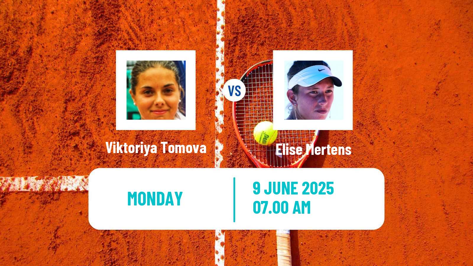 Tennis WTA Hertogenbosch Viktoriya Tomova - Elise Mertens