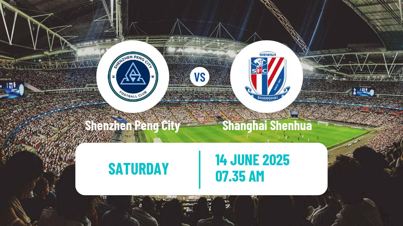 Soccer Chinese Super League Shenzhen Peng City - Shanghai Shenhua