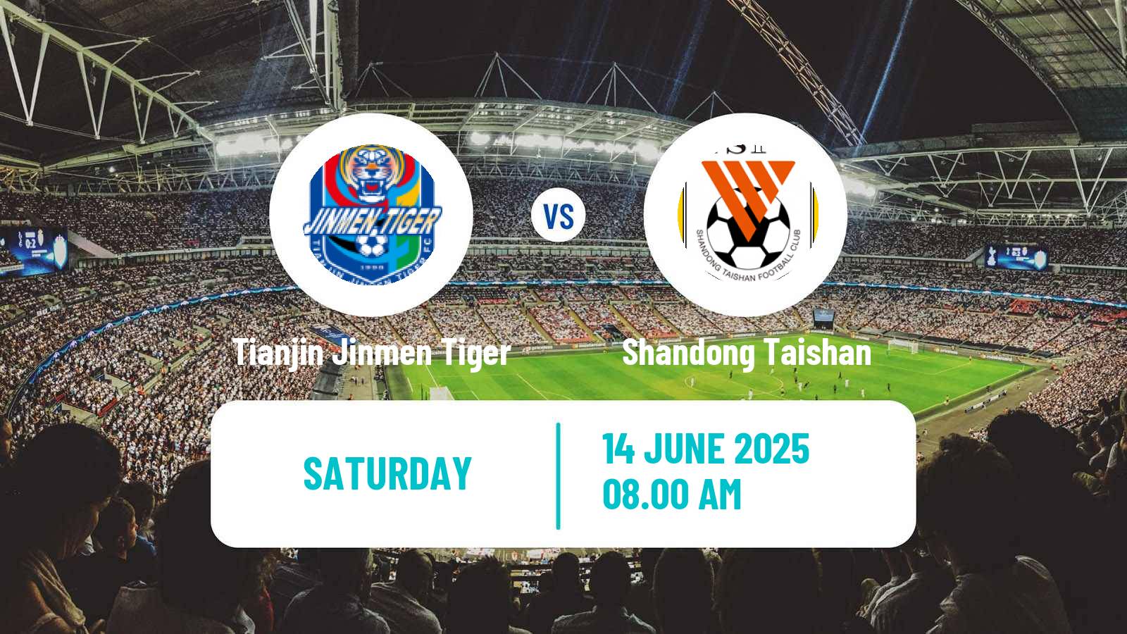 Soccer Chinese Super League Tianjin Jinmen Tiger - Shandong Taishan