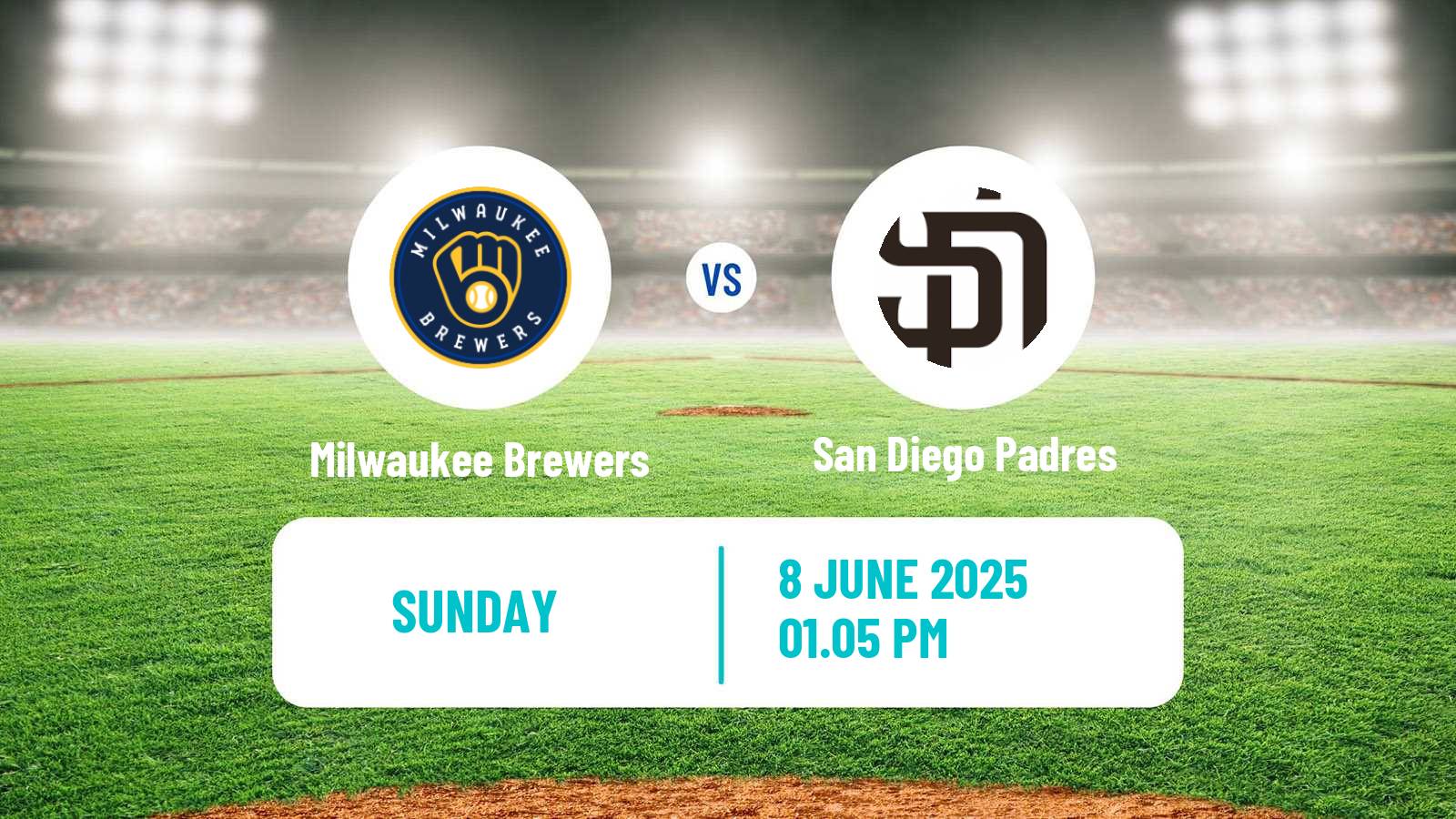 Baseball MLB Milwaukee Brewers - San Diego Padres
