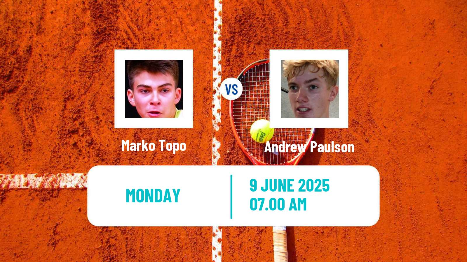 Tennis Bratislava Challenger Men Marko Topo - Andrew Paulson
